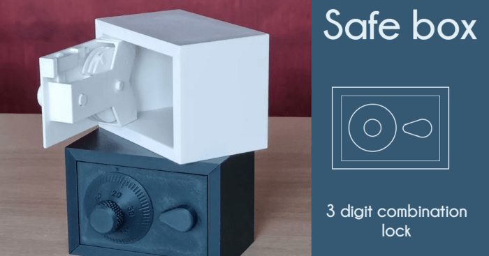 Safe box - 3 digit combination by Hugo | Download free STL model ...